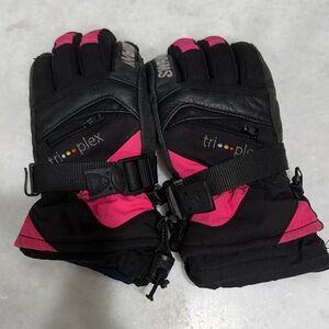 Swany Triplex Kids Mittens - Black and Pink